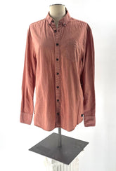 Button Down Shirt Size L By Outpost Makers Orange Button Down Collar And Button Cuffs - TheRealThreads